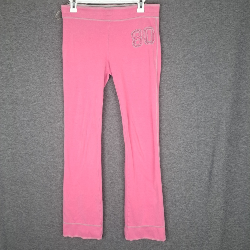 Victoria's Secret Pink‎ Sweatpants Womens Small Pink Low Rise Flare Y2K